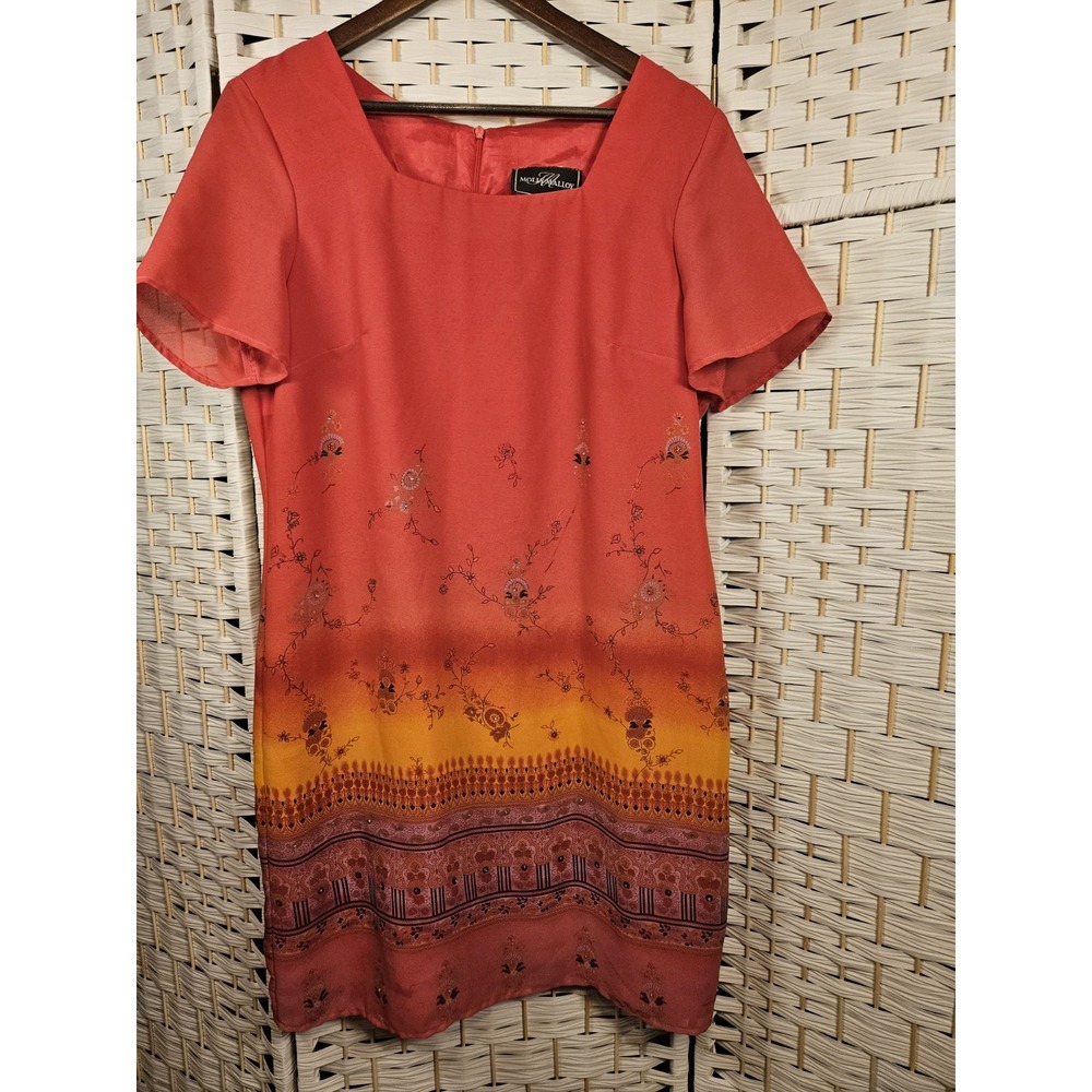 Molly Malloy Multicolor Sz 12 Dress Boho Artsy Colorful Party